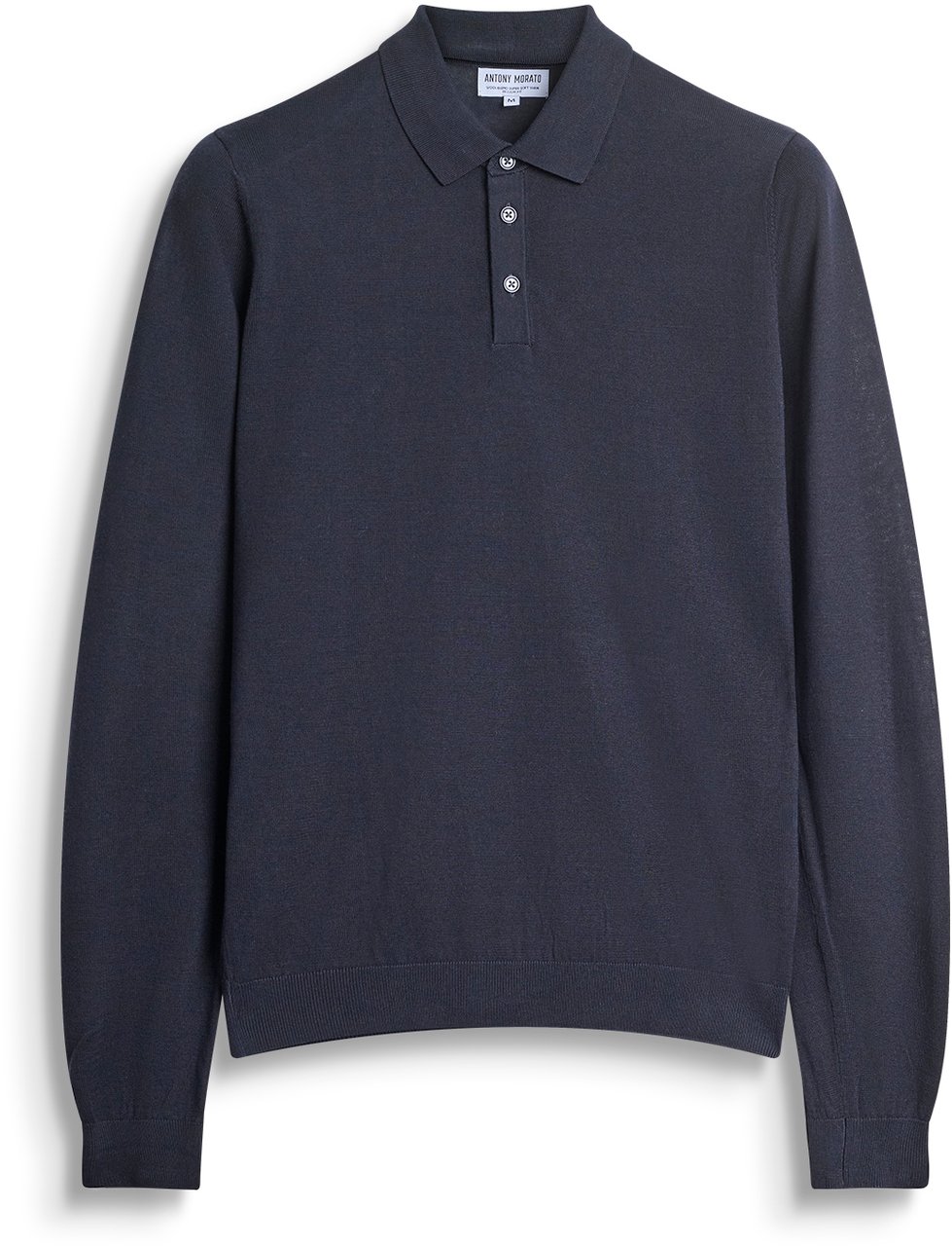 Antony Morato SWEATER REGULAR FIT WITH LOGOED METAL BADGE Blauw