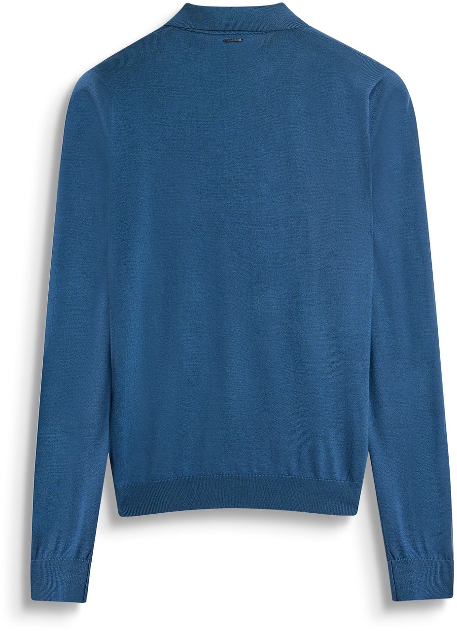 Antony Morato SWEATER REGULAR FIT SUPER SOFT YARN WITH LOGOED BADGE Blauw