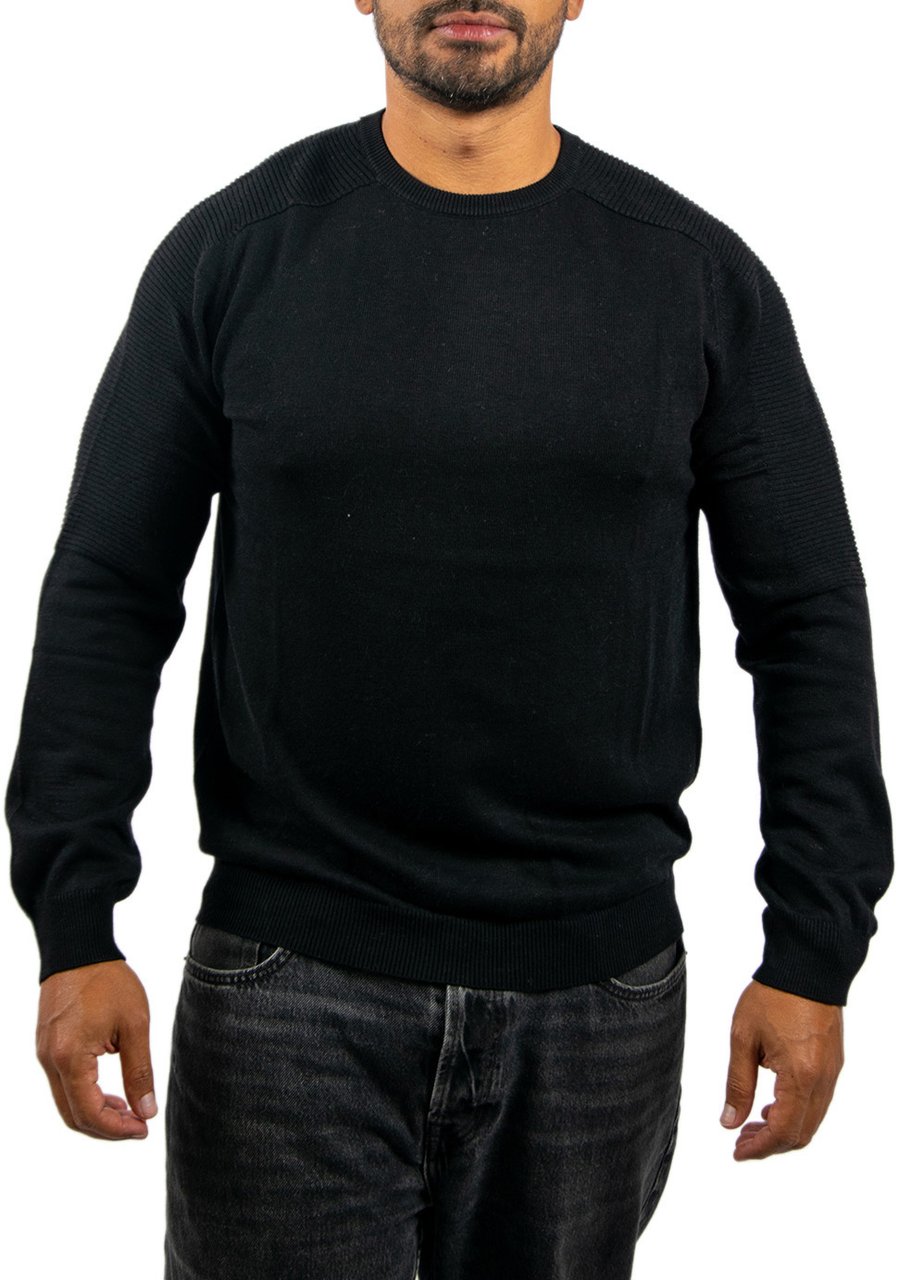 Antony Morato Sweater Regular Fit In Wool Merino Zwart