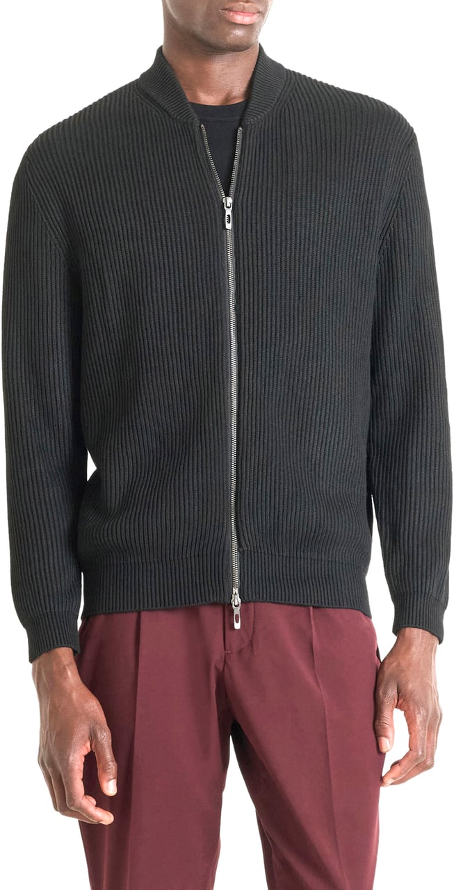 Antony Morato SWEATER REGULAR FIT RIB KNITSTITCH Zwart
