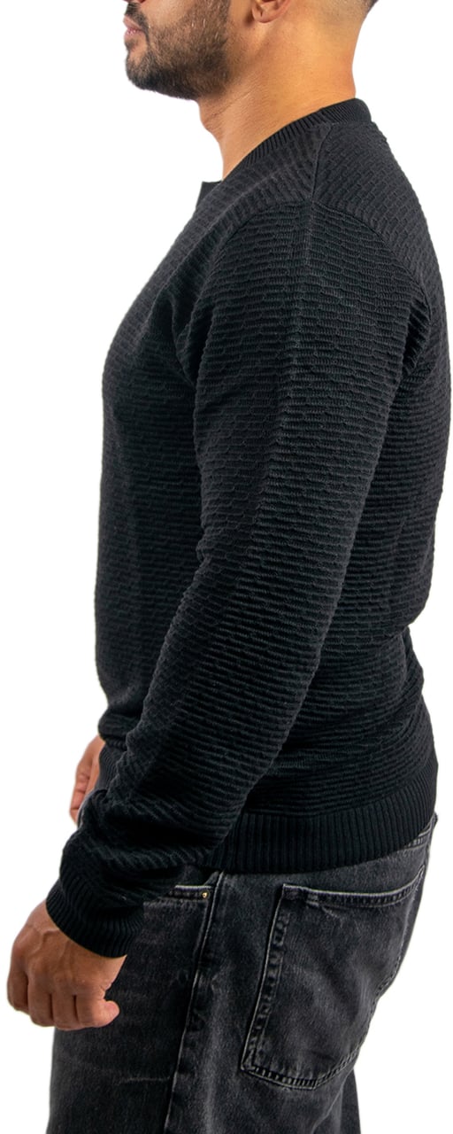 Antony Morato Sweater Regular Fit In Wool Merino Zwart