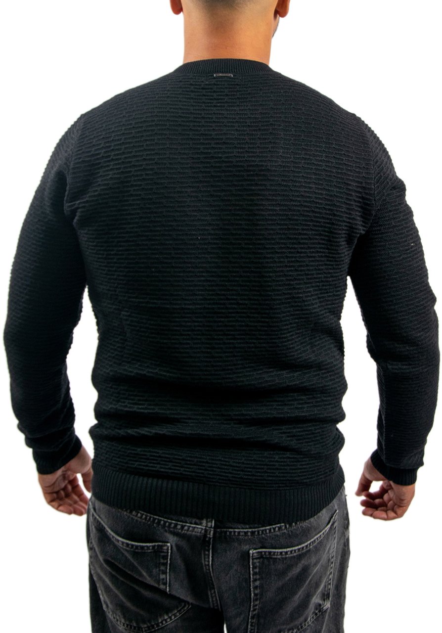 Antony Morato Sweater Regular Fit In Wool Merino Zwart