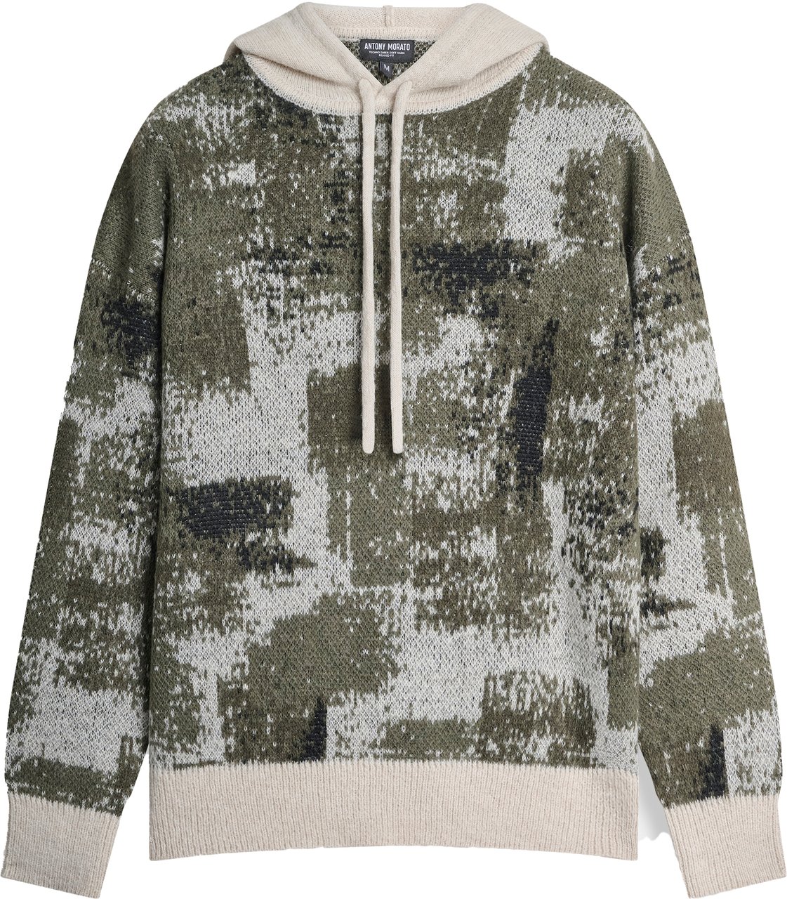 Antony Morato SWEATER RELAXED FIT  WITH JACQUARD MOTIF Beige