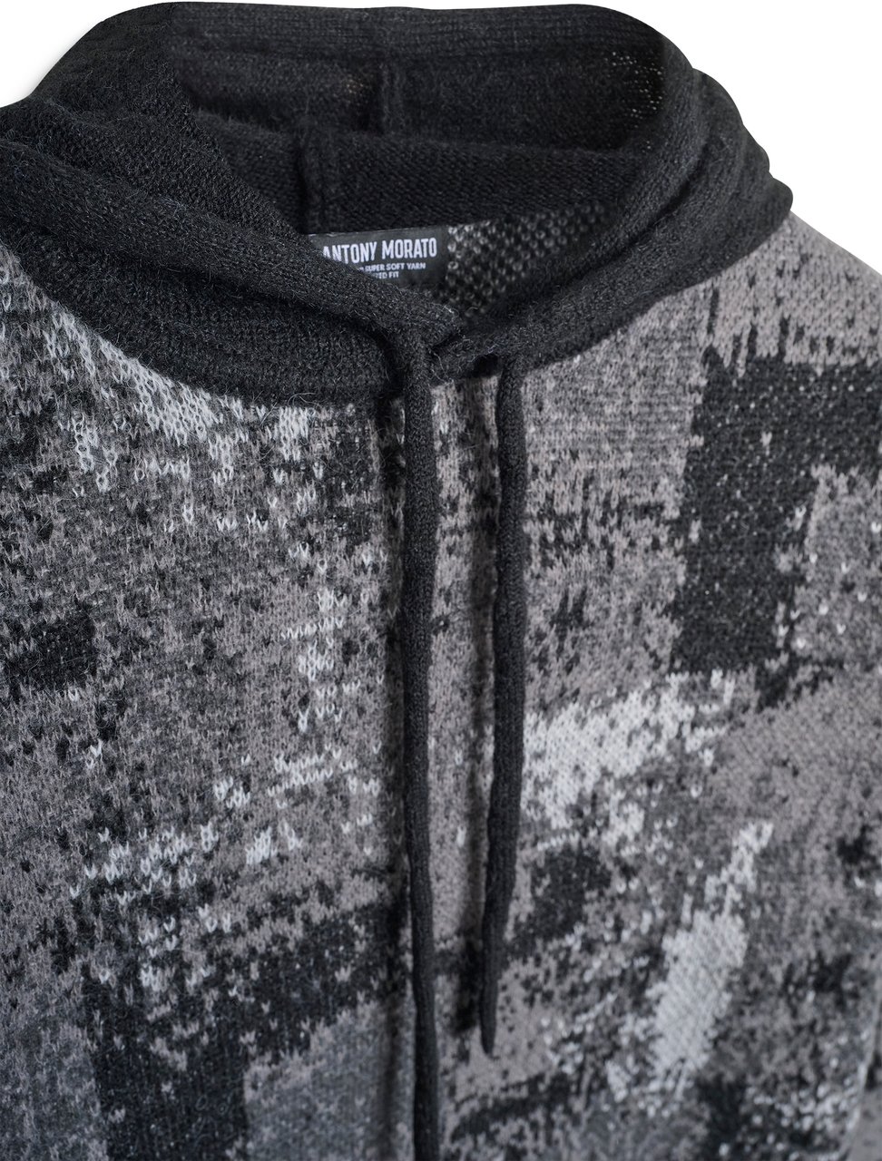 Antony Morato SWEATER RELAXED FIT  WITH JACQUARD MOTIF Zwart