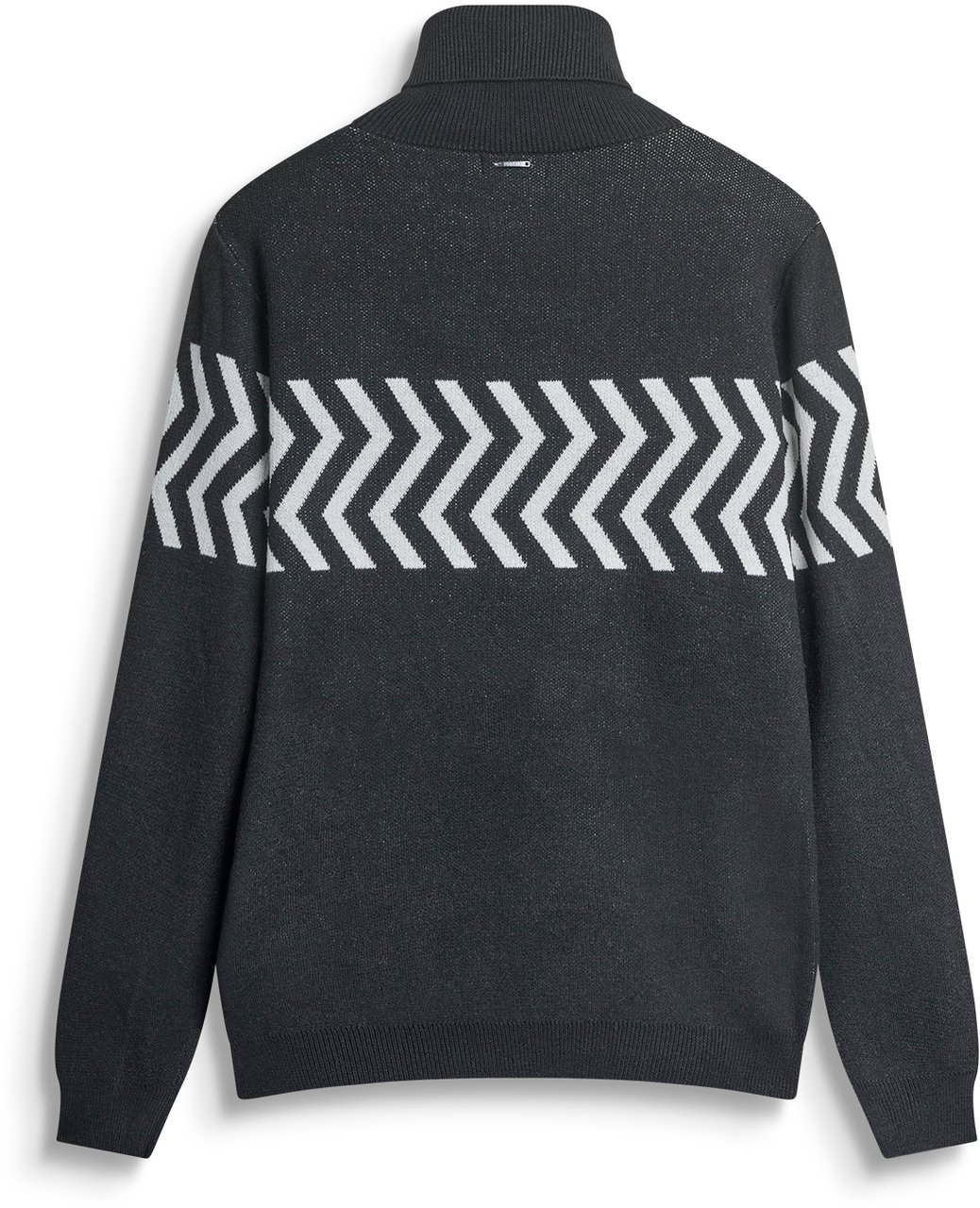 Antony Morato SWEATER REGULAR FIT IN TECHNO MERINO WOOL BLEND YARN WITH JACQUARD GEOMETRIC MOTIFS Zwart