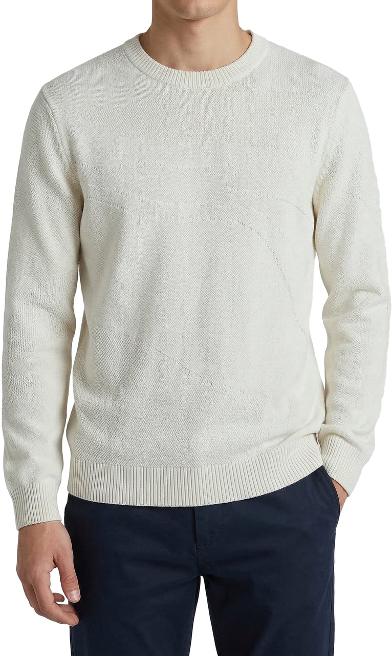 Antony Morato SWEATER REGULAR FIT IN SOFT COTTON YARN JACQUARD PATTERN Beige