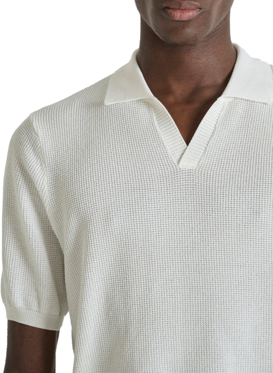 Antony Morato SWEATER POLO COLLAR WIHTOUT BUTTON REGULAR FIT SUPER FINE YARN Beige