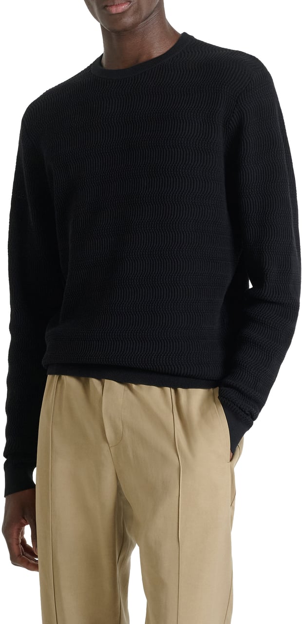 Antony Morato SWEATER REGULAR FIT  FINE YARN 3D JACQUARD KNITSTITCH Zwart