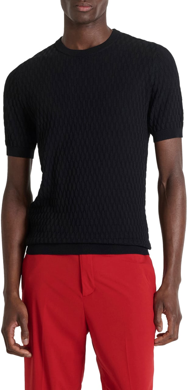 Antony Morato SWEATER ROUND COLLAR SHORT SLEEVES SLIM FIT Zwart