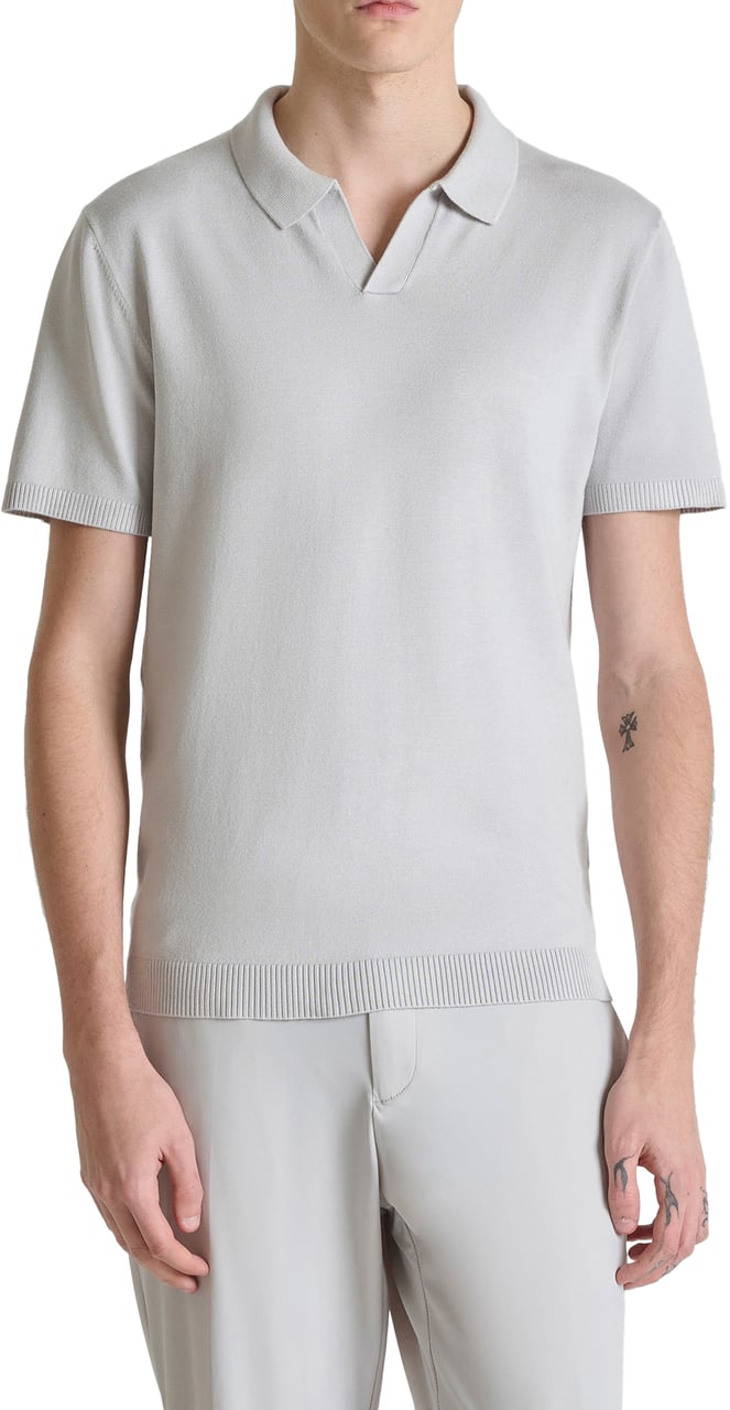 Antony Morato SWEATER POLO WITHOUT BUTTON SHORT SLEEVES SLIM FIT SUPER SOFT YARN Wit