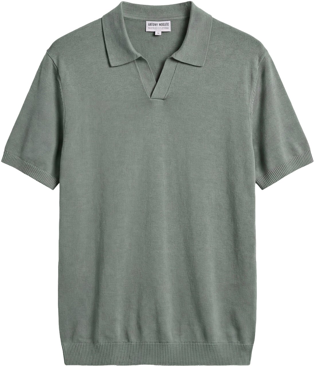 Antony Morato SWEATER POLO WITHOUT BUTTON SHORT SLEEVES SLIM FIT SUPER SOFT YARN Groen