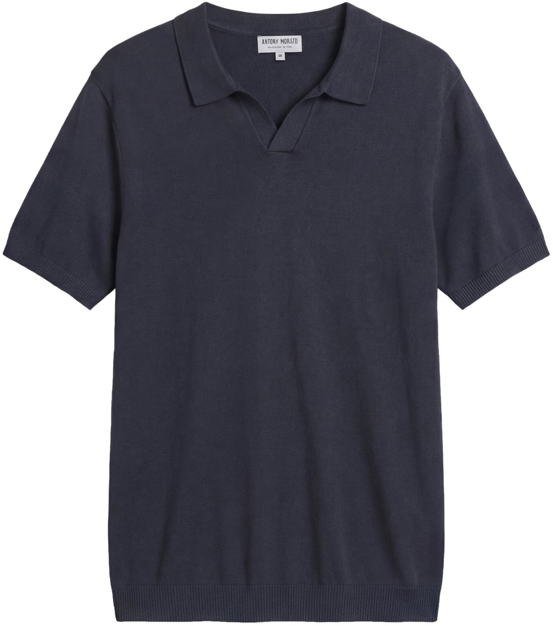 Antony Morato SWEATER POLO WITHOUT BUTTON SHORT SLEEVES SLIM FIT SUPER SOFT YARN Blauw