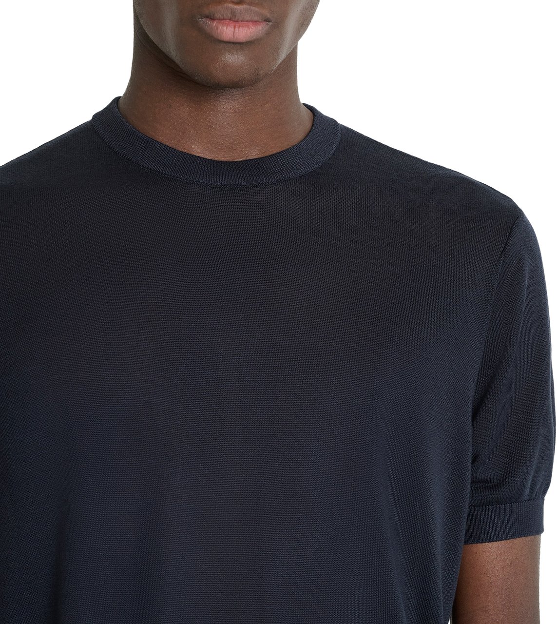 Antony Morato SWEATER ROUND COLLAR SHORT SLEEVES REGULAR FIT SUPER SOFT YARN Blauw