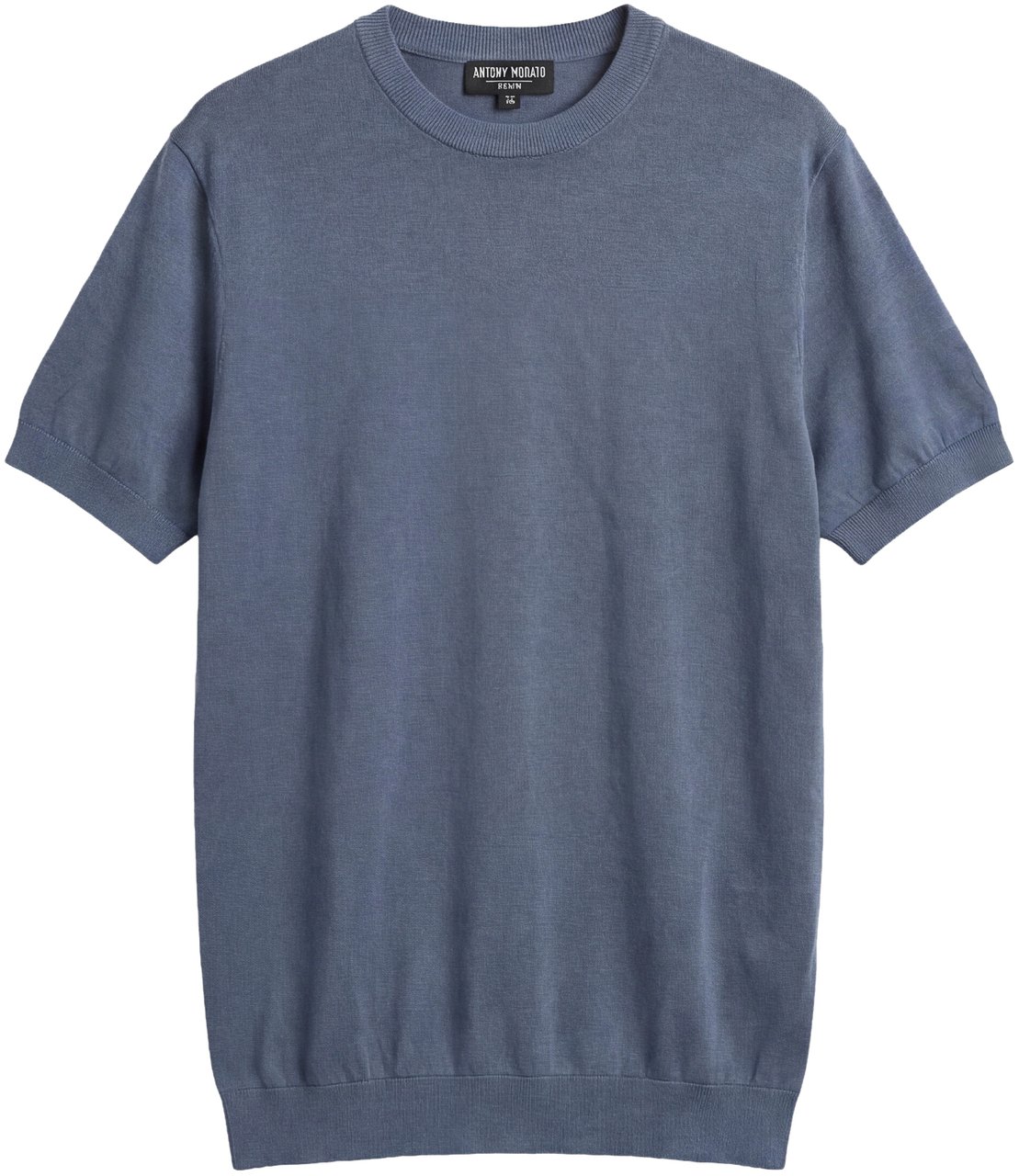 Antony Morato SWEATER ROUND COLLAR SHORT SLEEVES REGULAR FIT SUPER SOFT YARN Blauw