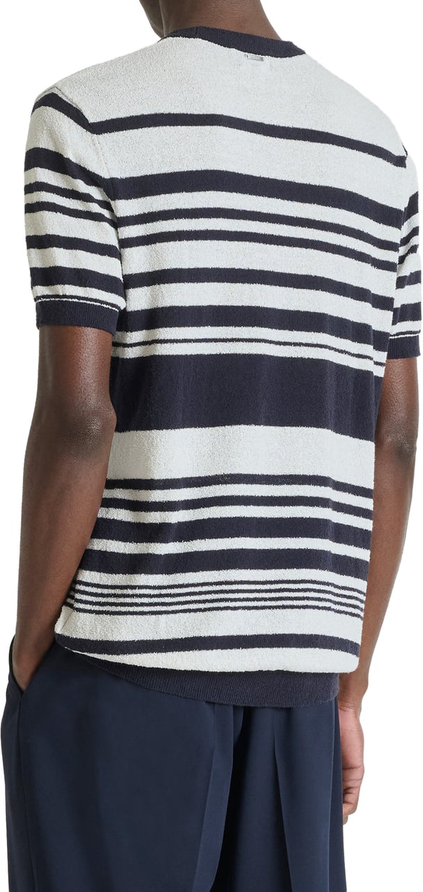 Antony Morato SWEATER ROUND COLLAR SHORT SLEEVES REGULAR FIT SOFT YARN Blauw