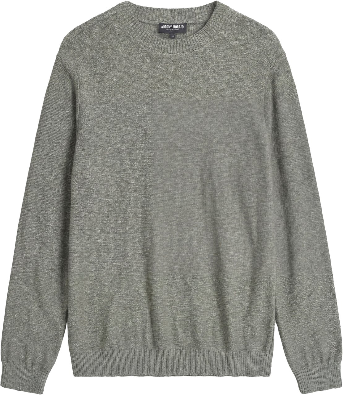 Antony Morato SWEATER ROUND COLLAR LONG SLEEVES REGULAR FIT IN COTTON SOFT YARN 3D KNITSTITCH Groen