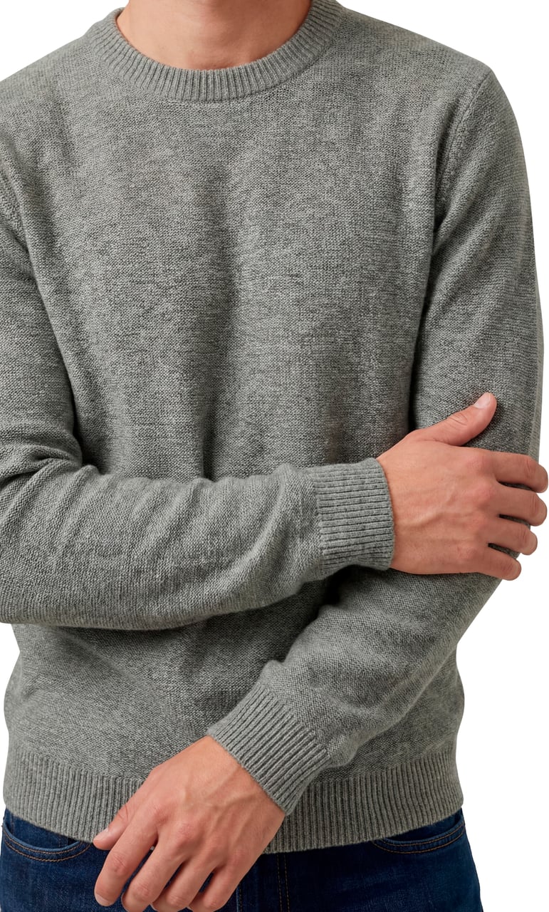 Antony Morato SWEATER ROUND COLLAR LONG SLEEVES REGULAR FIT IN COTTON SOFT YARN 3D KNITSTITCH Groen