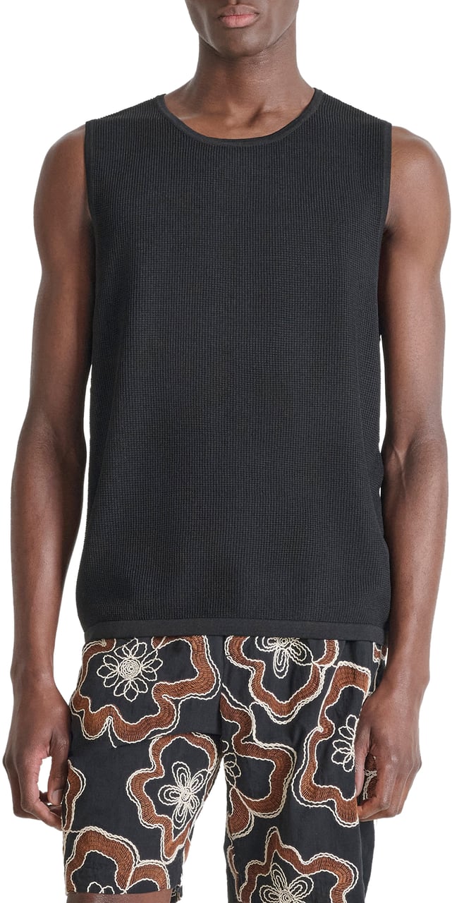 Antony Morato SWEATER VEST REGULAR FIT SUPER FINE YARN Zwart