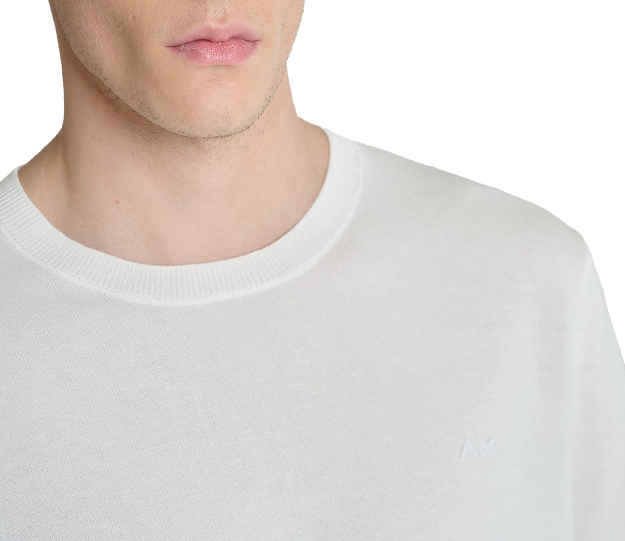 Antony Morato SWEATER REGULAR FIT SOFT YARN WITH FOAM LOGO PRINT Beige