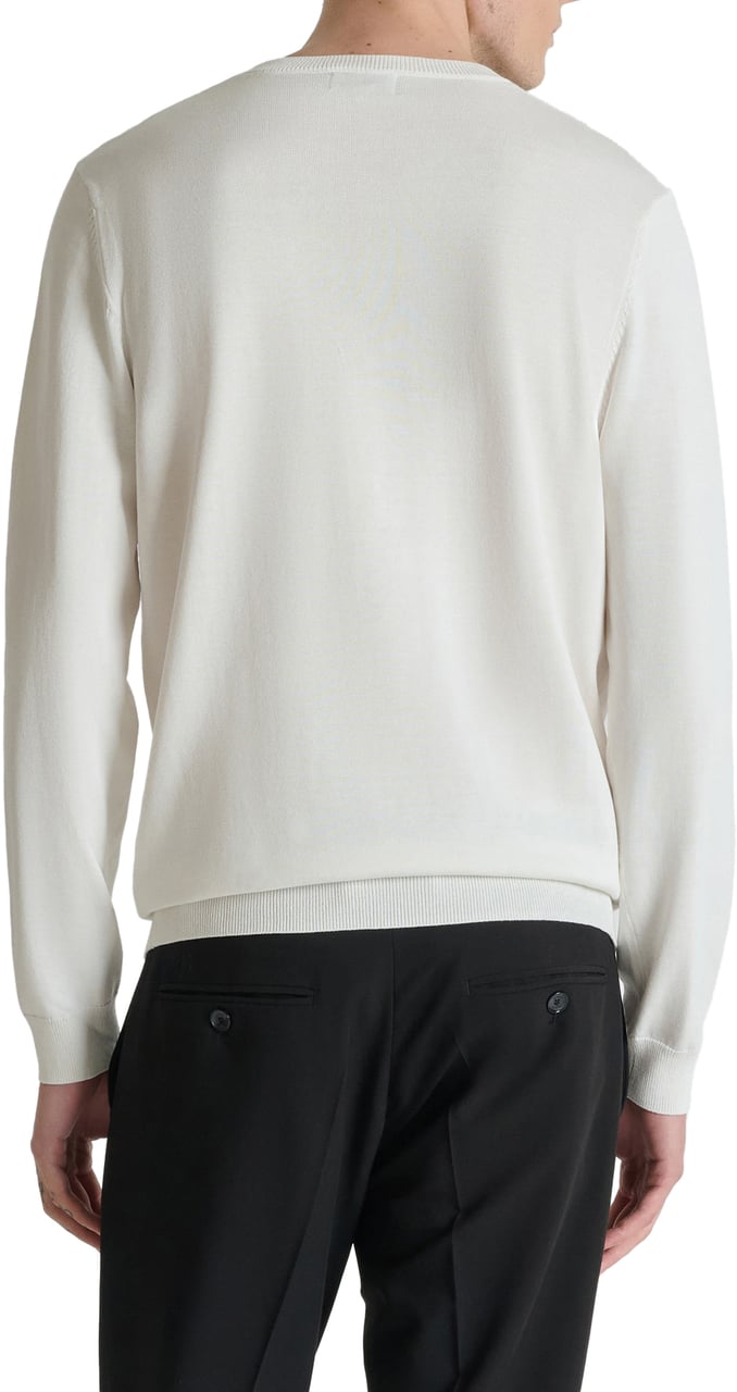 Antony Morato SWEATER REGULAR FIT SOFT YARN WITH FOAM LOGO PRINT Beige
