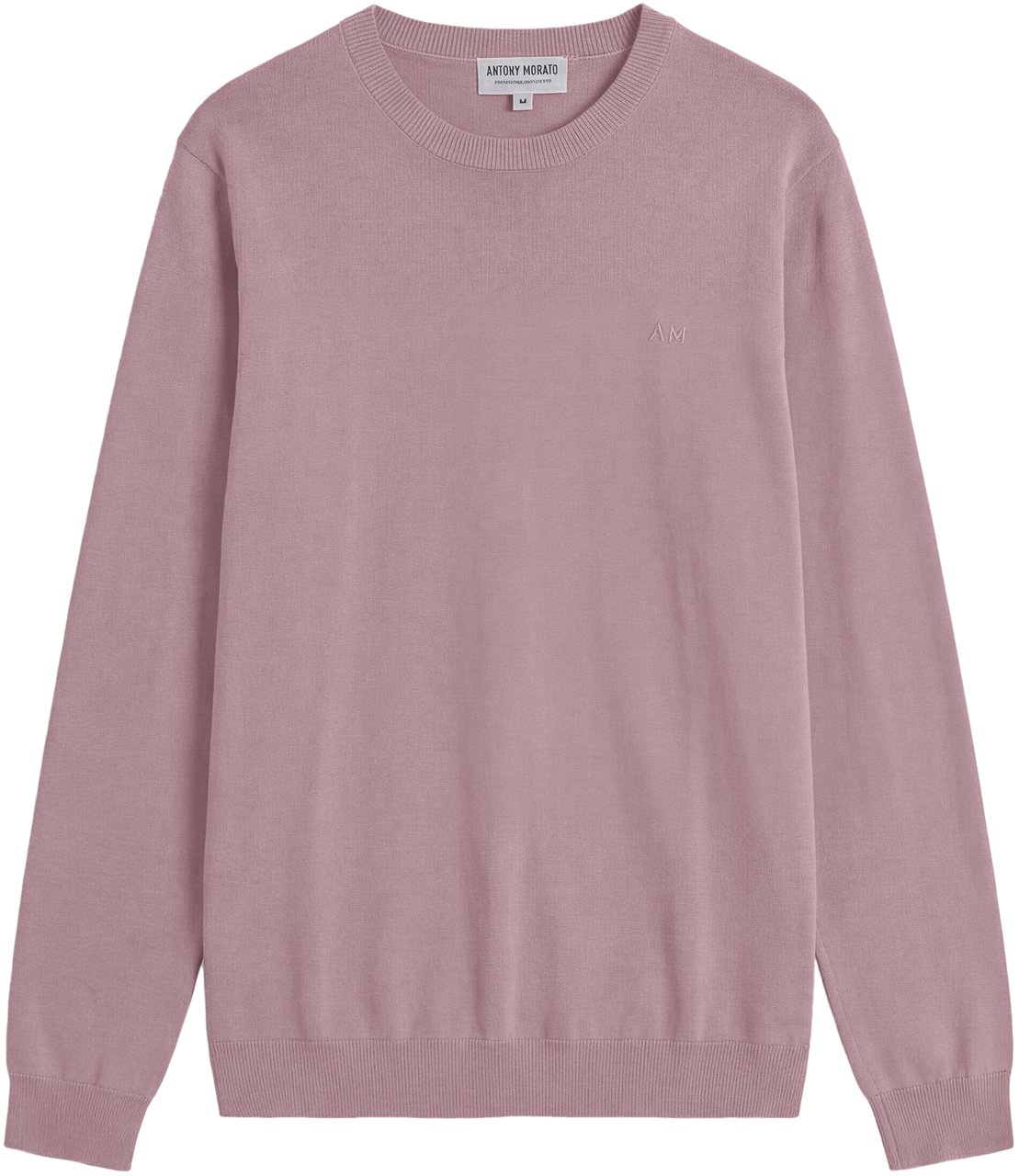 Antony Morato SWEATER REGULAR FIT SOFT YARN WITH FOAM LOGO PRINT Roze