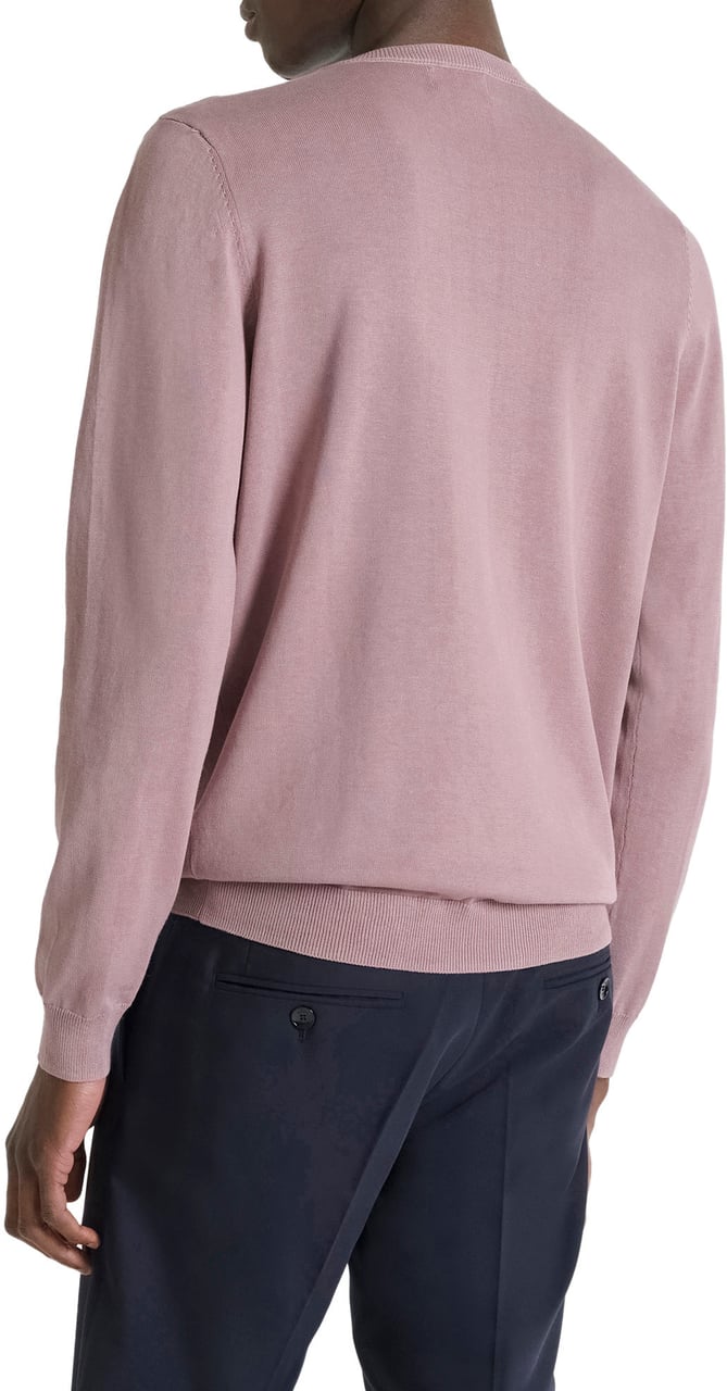Antony Morato SWEATER REGULAR FIT SOFT YARN WITH FOAM LOGO PRINT Roze