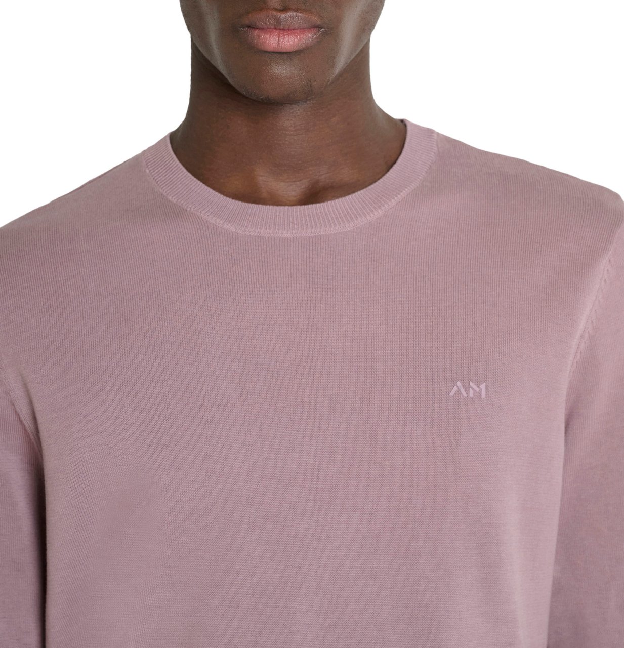 Antony Morato SWEATER REGULAR FIT SOFT YARN WITH FOAM LOGO PRINT Roze
