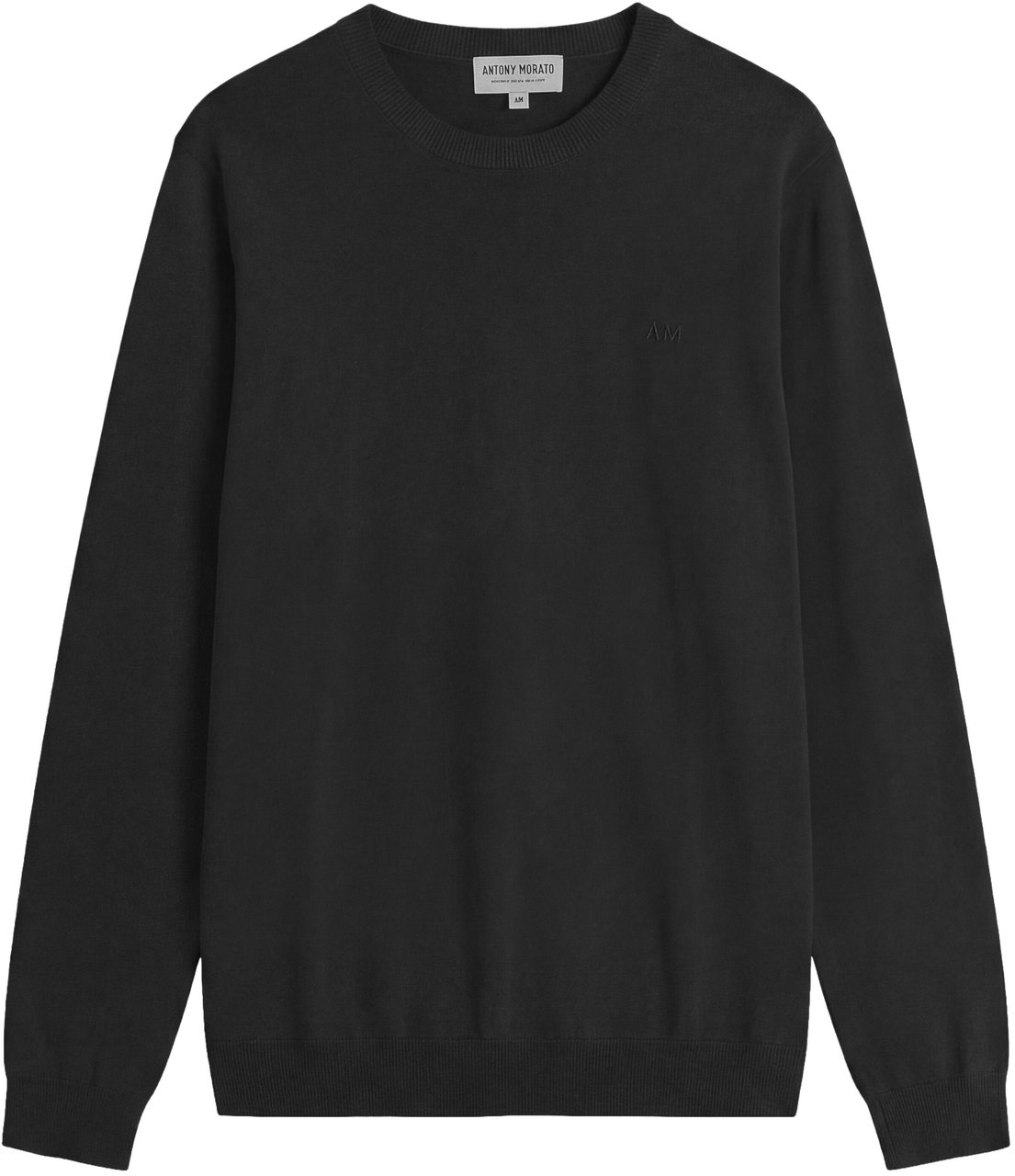 Antony Morato SWEATER REGULAR FIT SOFT YARN WITH FOAM LOGO PRINT Zwart