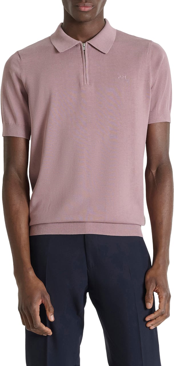 Antony Morato SWEATER REGULAR FIT SOFT YARN WITH LOGOED  BADGE Roze