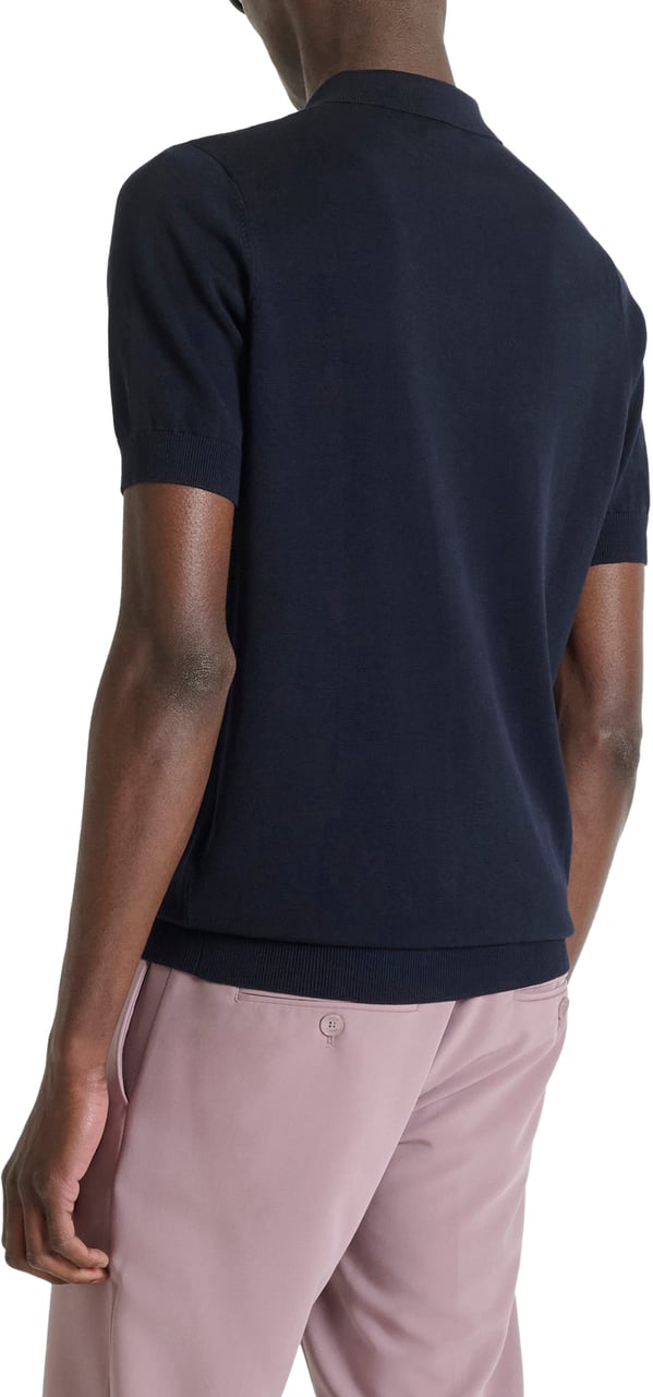 Antony Morato SWEATER REGULAR FIT SOFT YARN WITH LOGOED BADGE Blauw