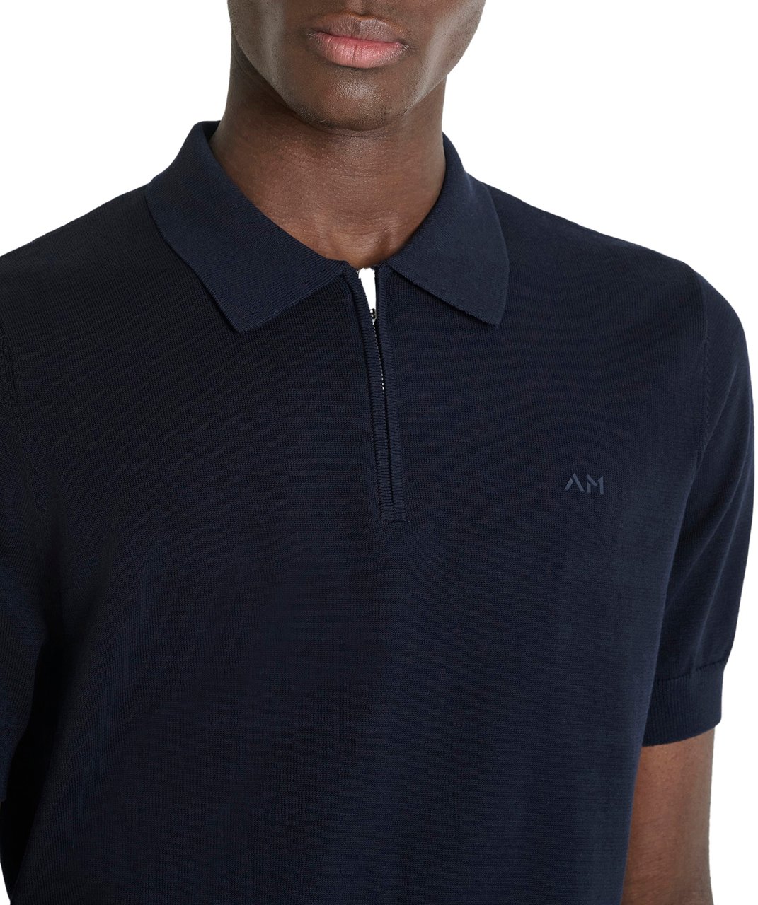 Antony Morato SWEATER REGULAR FIT SOFT YARN WITH LOGOED BADGE Blauw