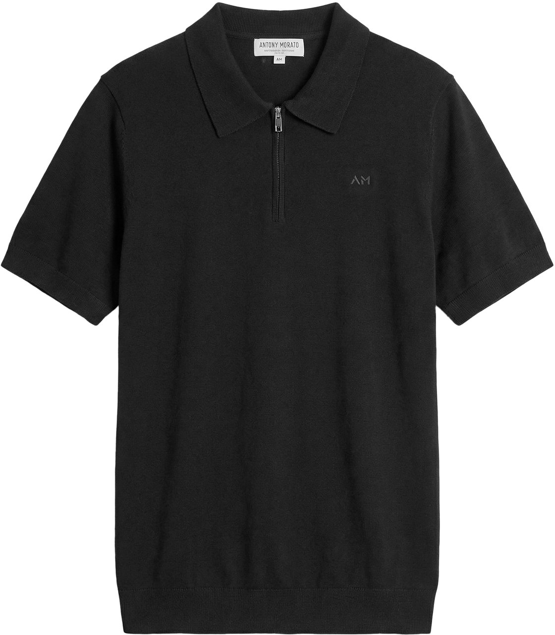 Antony Morato SWEATER REGULAR FIT SOFT YARN WITH LOGOED BADGE Zwart