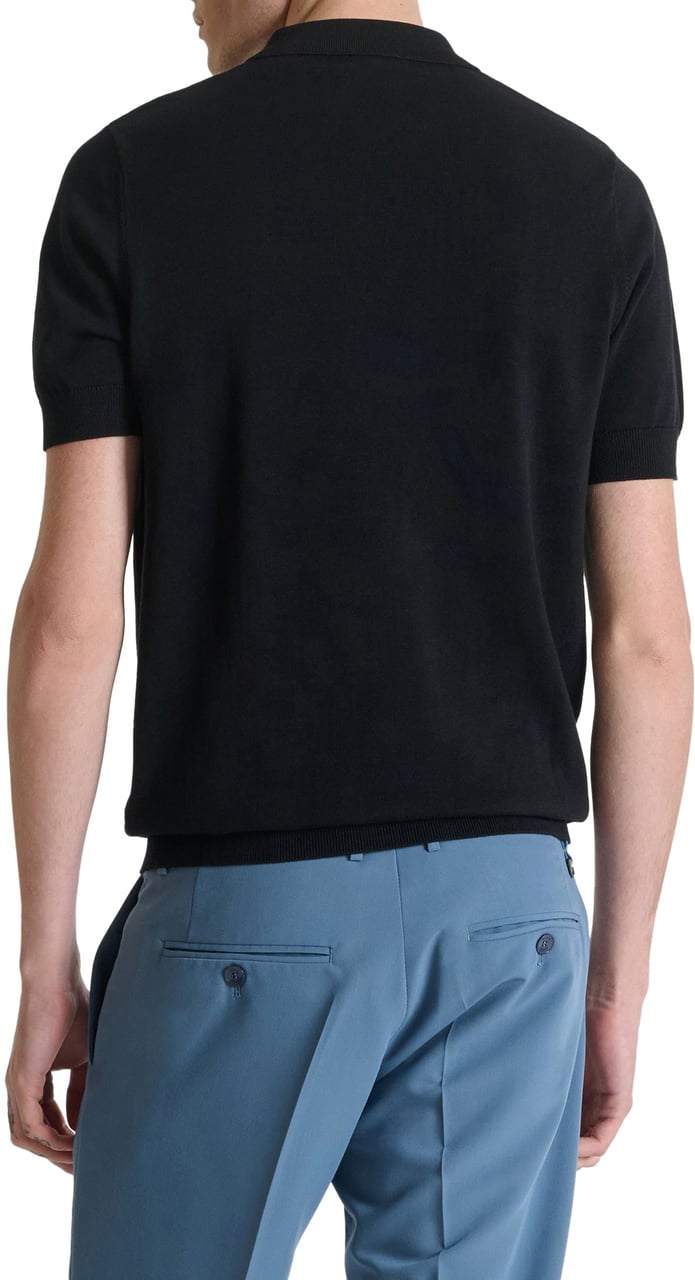 Antony Morato SWEATER REGULAR FIT SOFT YARN WITH LOGOED BADGE Zwart