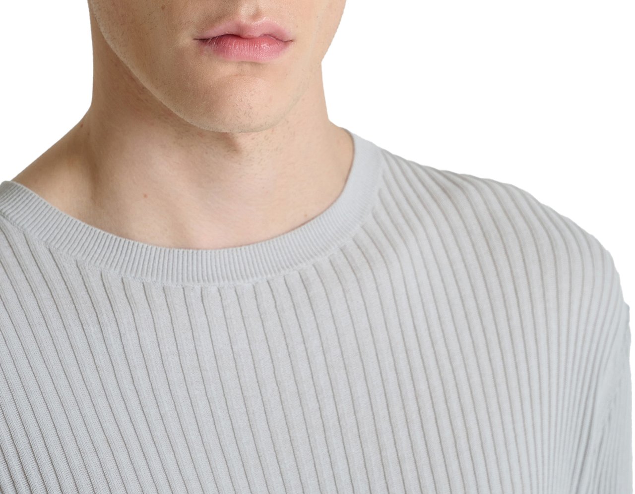 Antony Morato SWEATER ROUND COLLAR SHORT SLEEVES SLIM FIT Wit