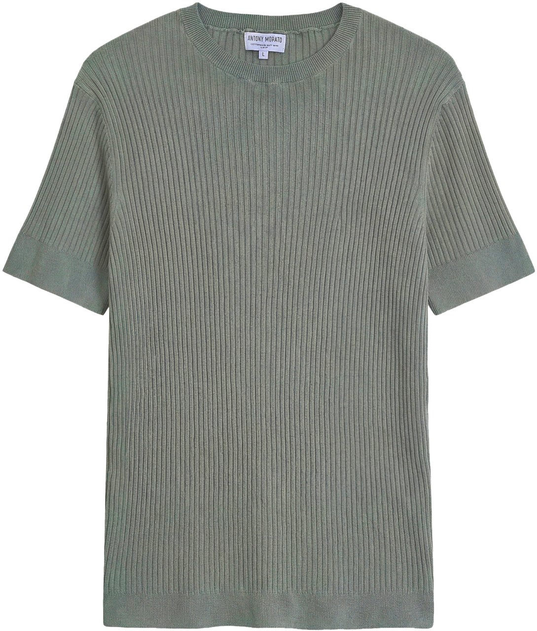 Antony Morato SWEATER ROUND COLLAR SHORT SLEEVES SLIM FIT Groen