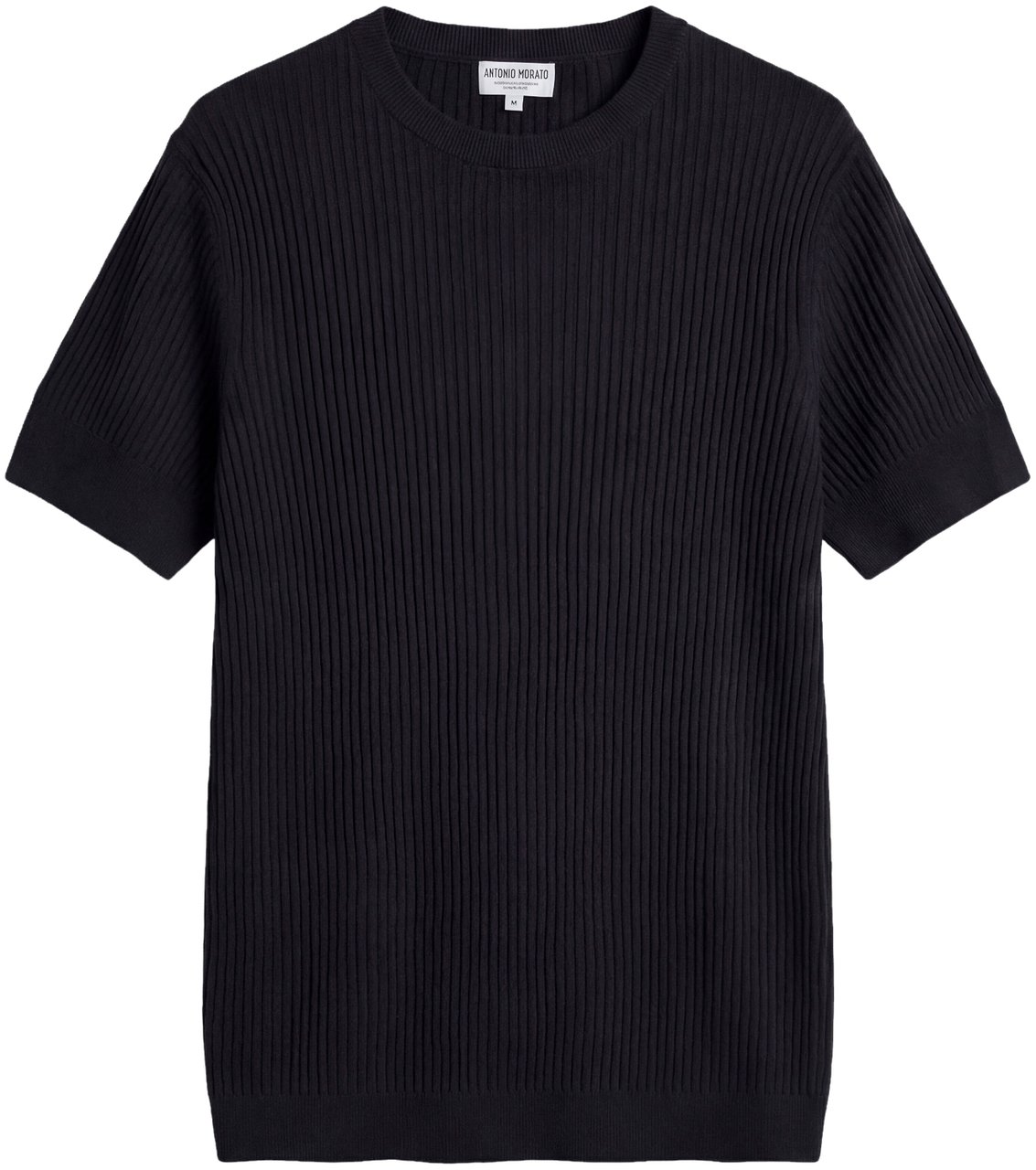 Antony Morato SWEATER ROUND COLLAR SHORT SLEEVES SLIM FIT Zwart