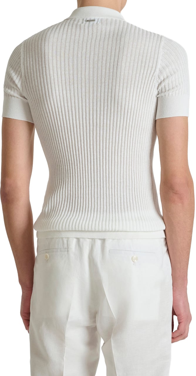 Antony Morato SWEATER POLO WITH BUTTON SHORT SLEEVES SLIM FIT SUPER SOFT YARN Wit