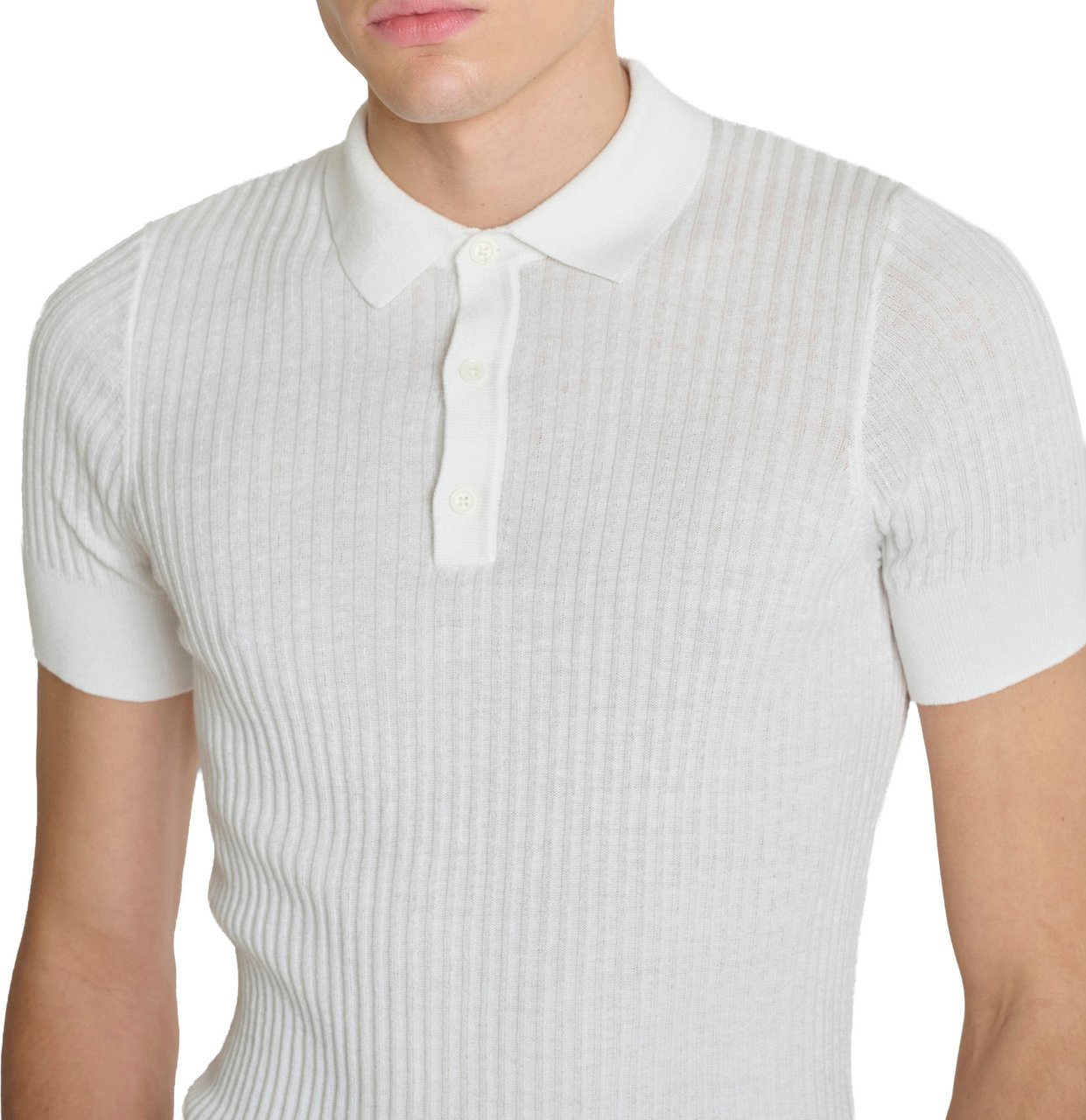 Antony Morato SWEATER POLO WITH BUTTON SHORT SLEEVES SLIM FIT SUPER SOFT YARN Wit