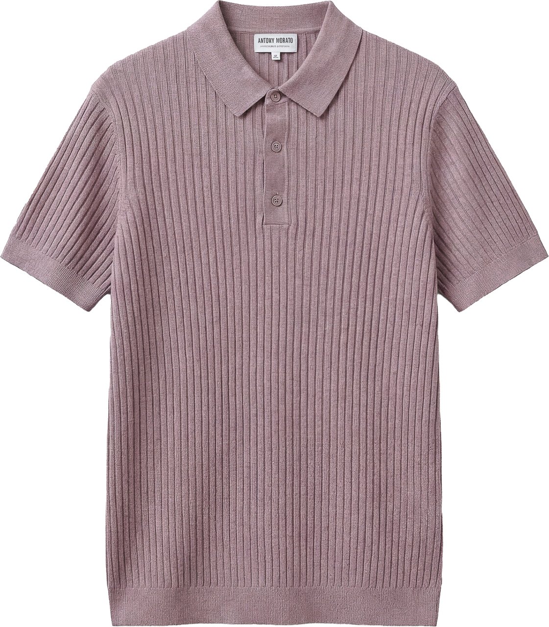 Antony Morato SWEATER POLO WITH BUTTON SHORT SLEEVES SLIM FIT SUPER SOFT YARN Roze