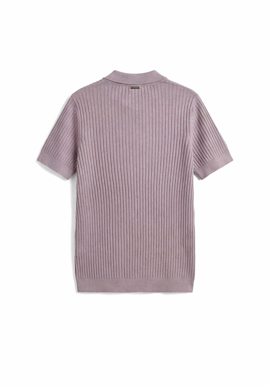 Antony Morato SWEATER POLO WITH BUTTON SHORT SLEEVES SLIM FIT SUPER SOFT YARN Roze