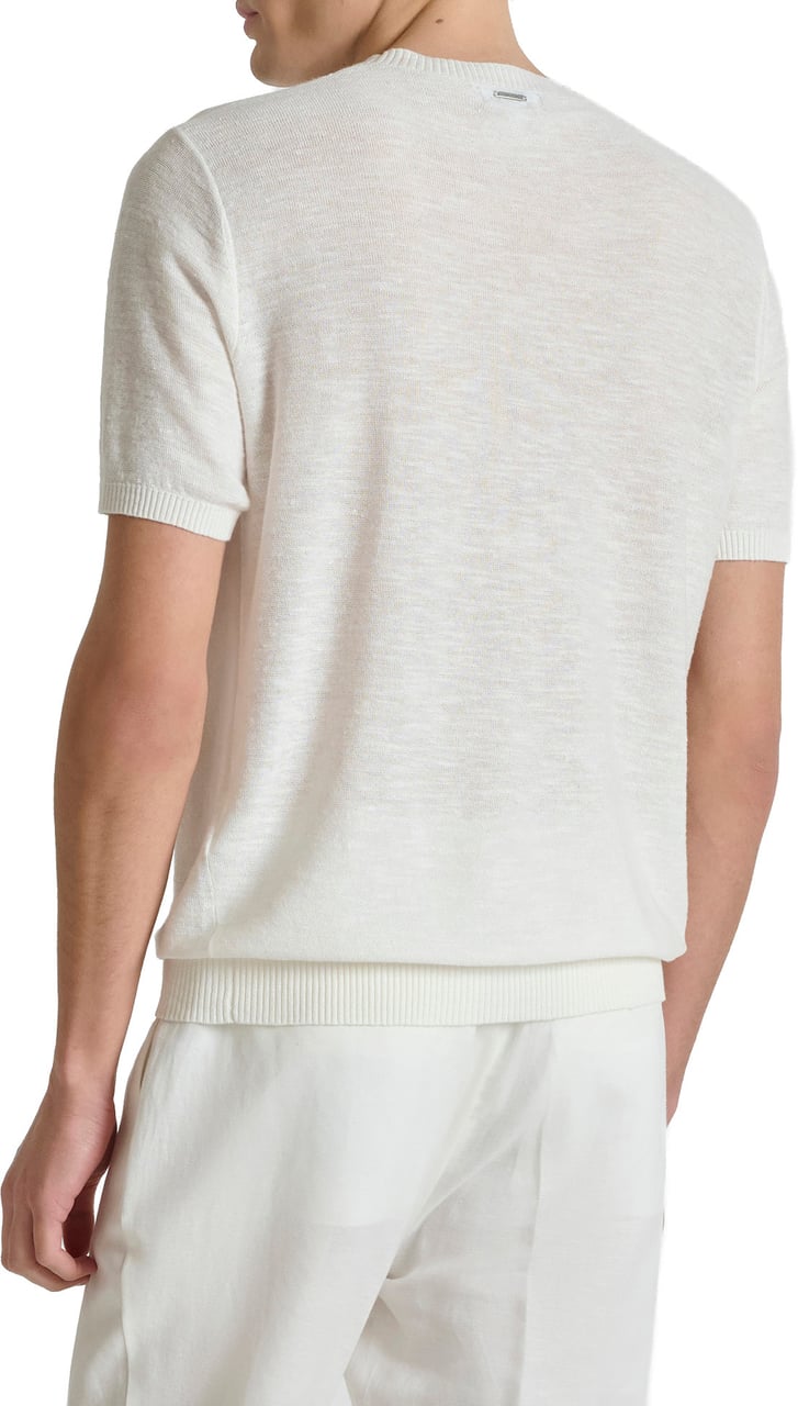 Antony Morato SWEATER ROUND COLLAR SHORT SLEEVES REGULAR FIT SOFT YARN Beige