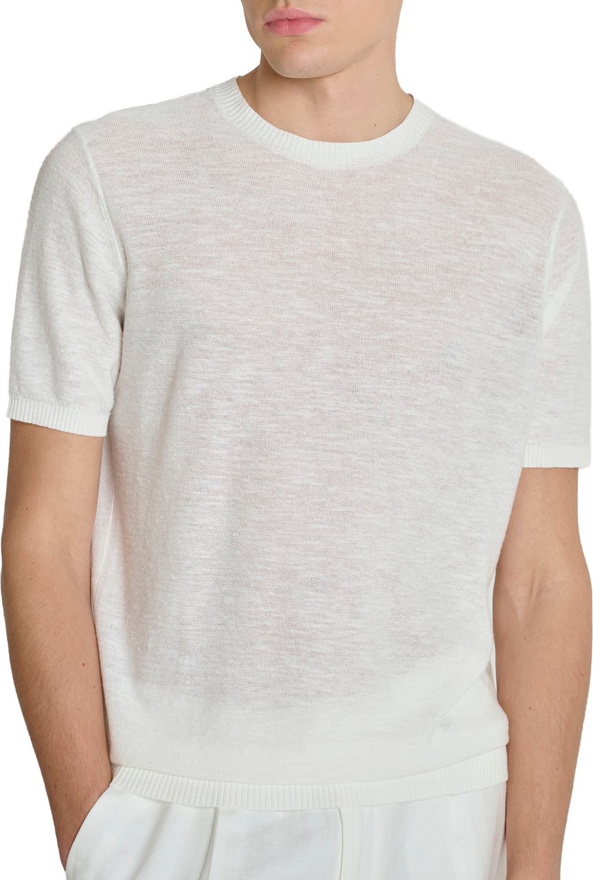 Antony Morato SWEATER ROUND COLLAR SHORT SLEEVES REGULAR FIT SOFT YARN Beige