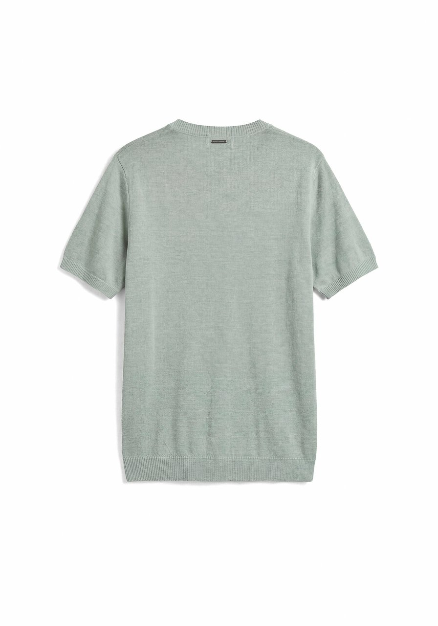 Antony Morato SWEATER ROUND COLLAR SHORT SLEEVES REGULAR FIT SOFT YARN Blauw