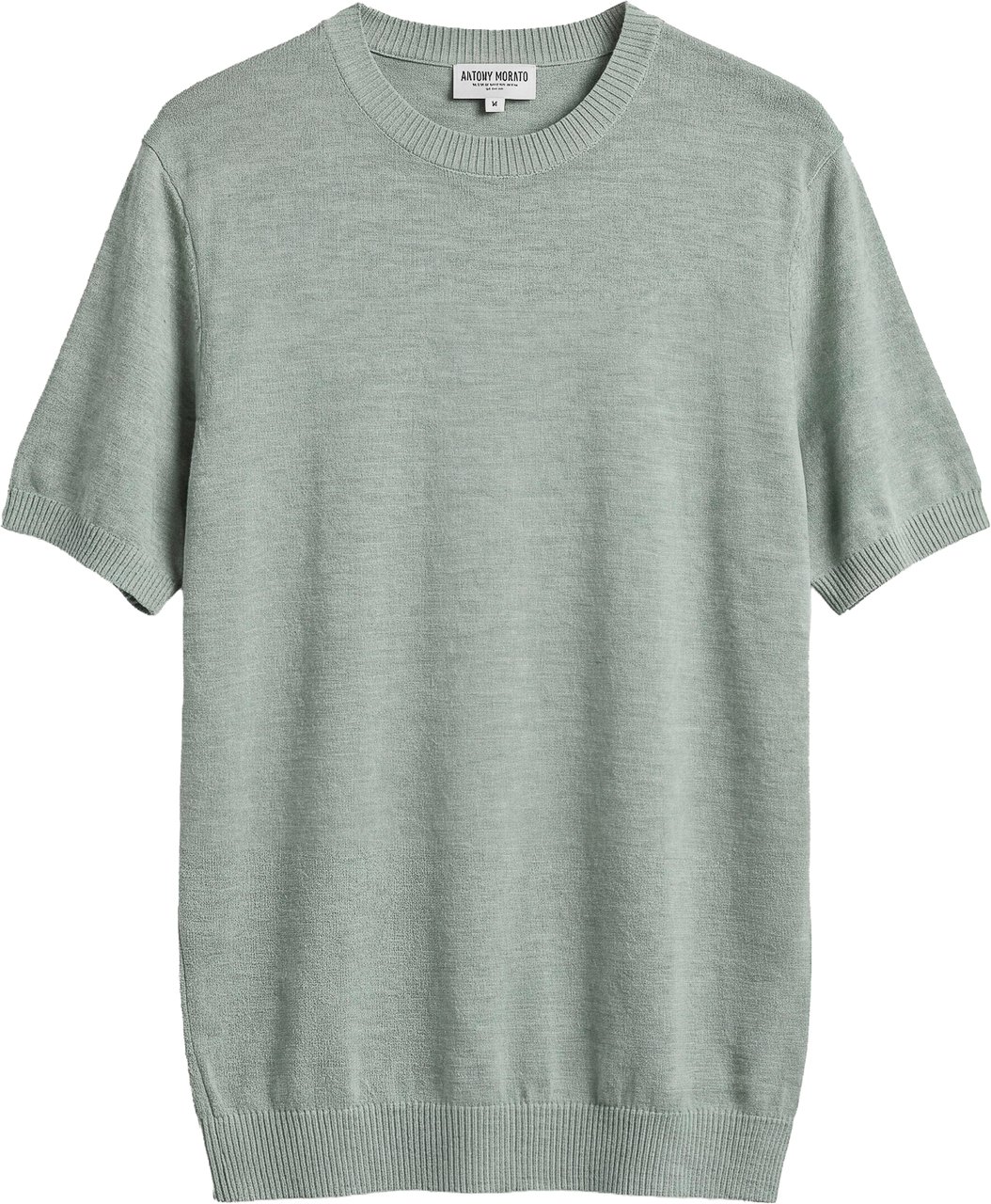 Antony Morato SWEATER ROUND COLLAR SHORT SLEEVES REGULAR FIT SOFT YARN Blauw