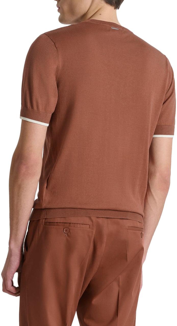 Antony Morato SWEATER ROUND COLLAR SHORT SLEEVES REGULAR FIT IN MERCERIZED COTTON SUPER FINE YARN Divers