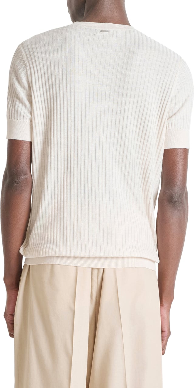 Antony Morato SWEATER ROUND COLLAR SHORT SLEEVES SLIM FIT SUPER SOFT YARN Beige