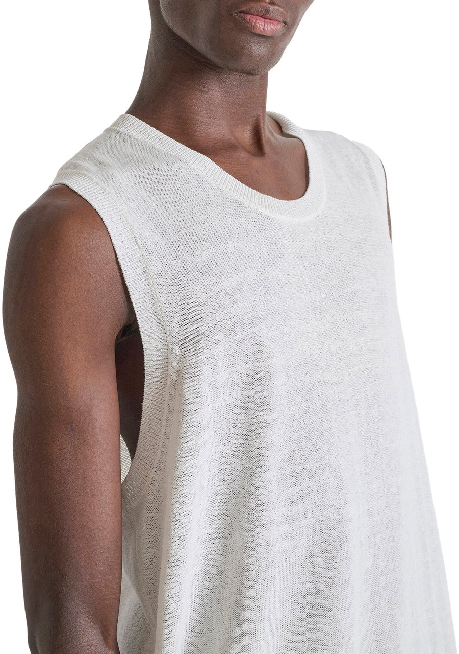 Antony Morato SWEATER SLEEVELESS RELAXED FIT SOFT YARN Beige