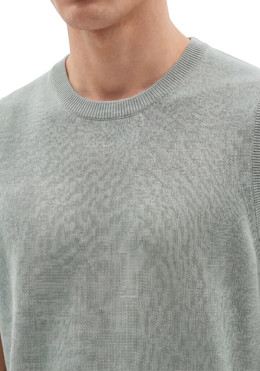 Antony Morato SWEATER SLEEVELESS RELAXED FIT SOFT YARN Blauw