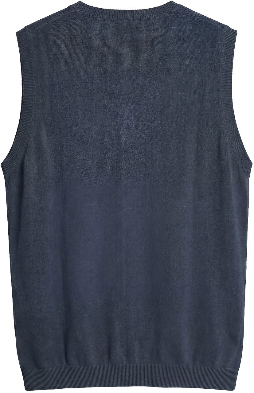 Antony Morato SWEATER SLEEVELESS RELAXED FIT SOFT YARN Blauw
