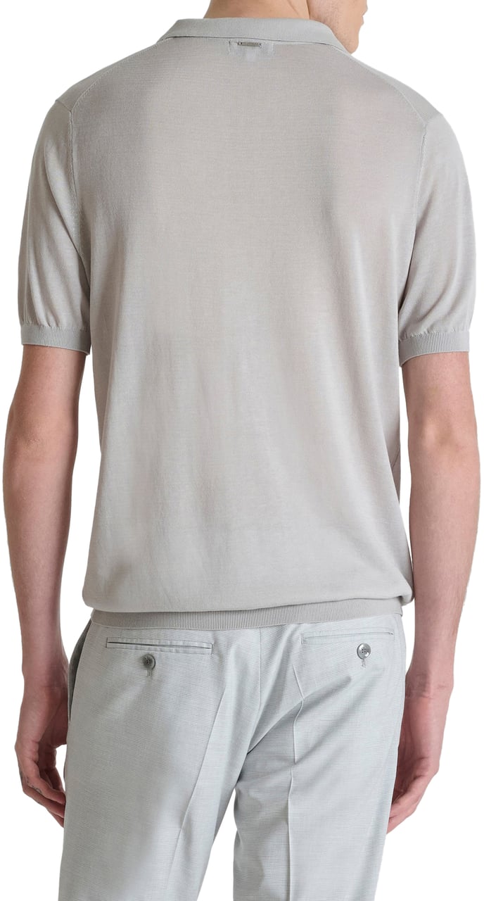 Antony Morato SWEATER POLO WIHTOUT BUTTON SHORT SLEEVES SLIM FIT SOFT FINE YARN Wit